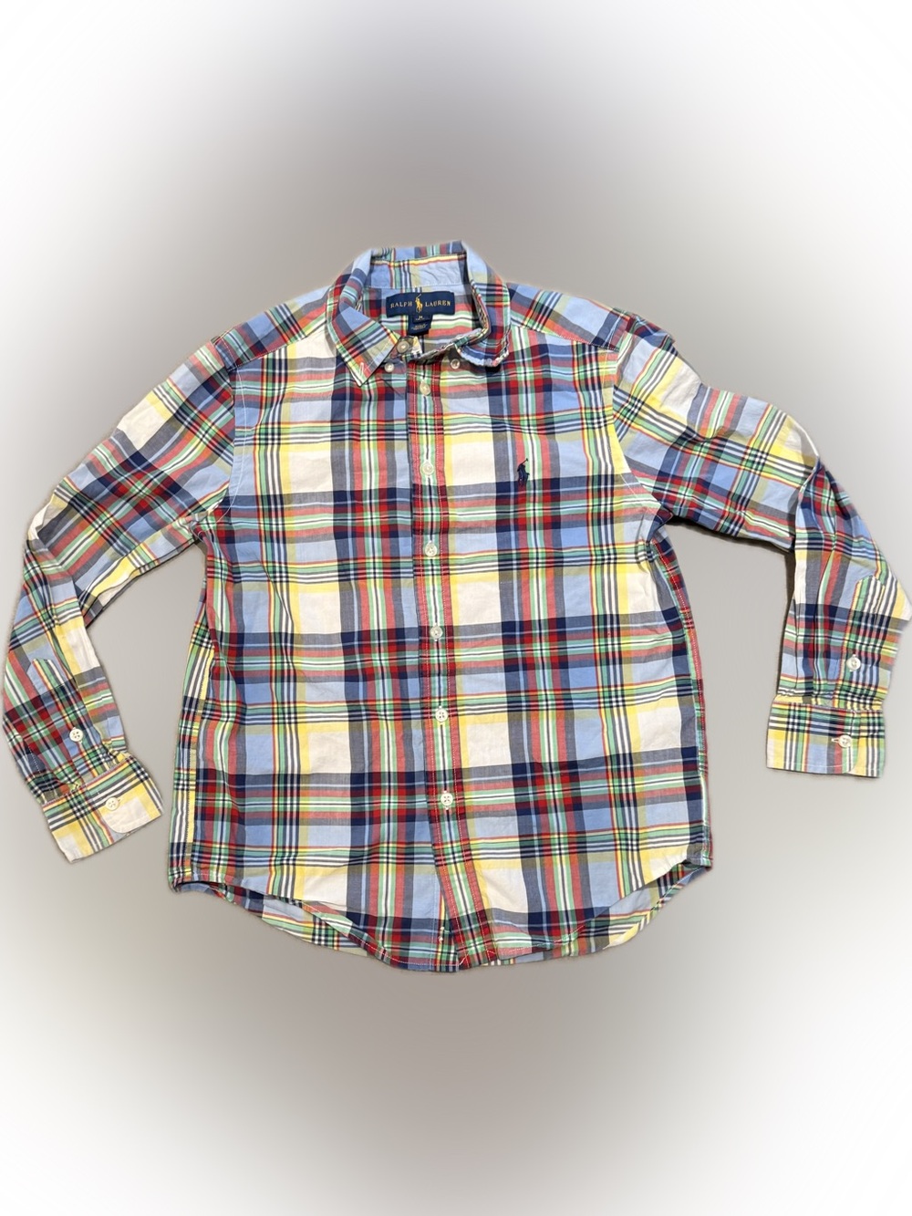 Boys Ralph Lauren Dress Shirt | Boys Checkered Button-Down Shirt |